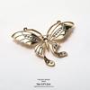 Handmade Mother-of-Pearl Butterfly Lace Hairpin with Alloy Base - DIY Cultural Heritage Decor