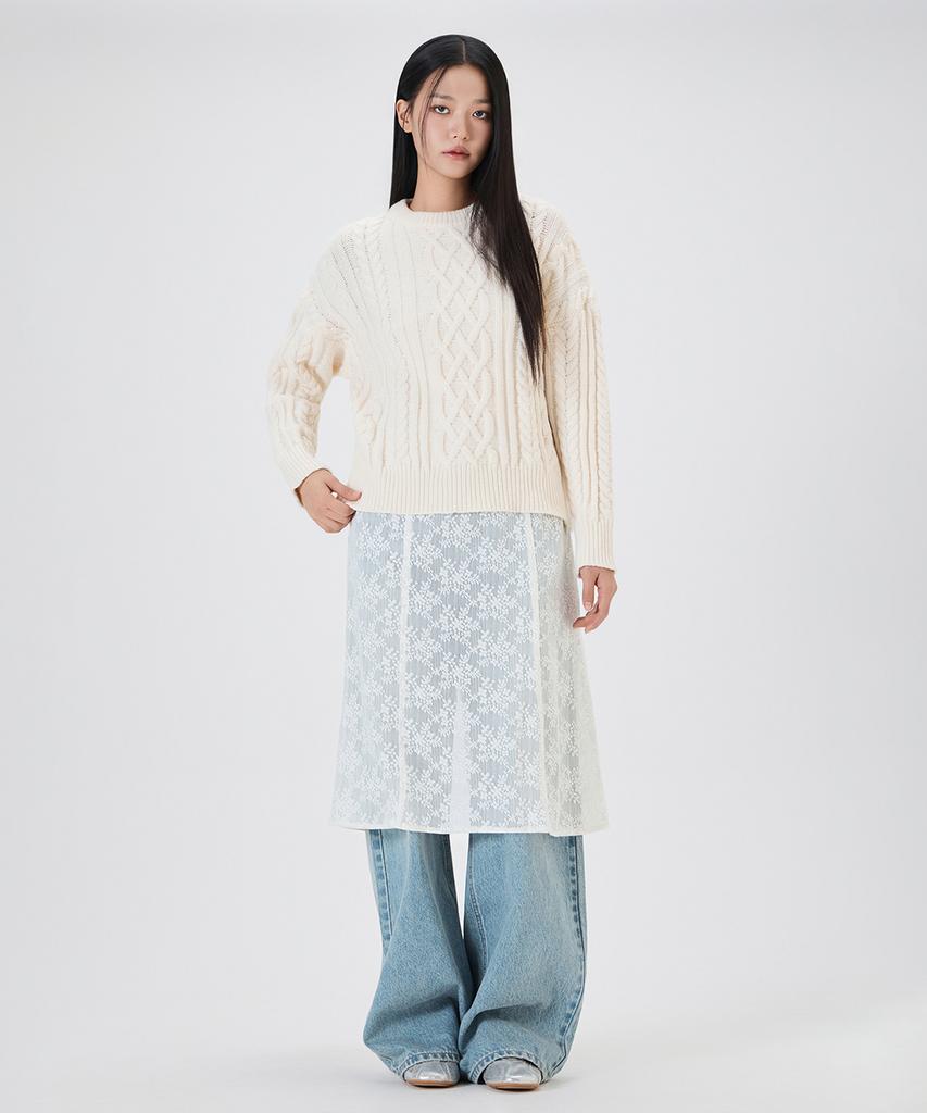 MIXXO Aran Cable Pullover_Miwkag13Ss