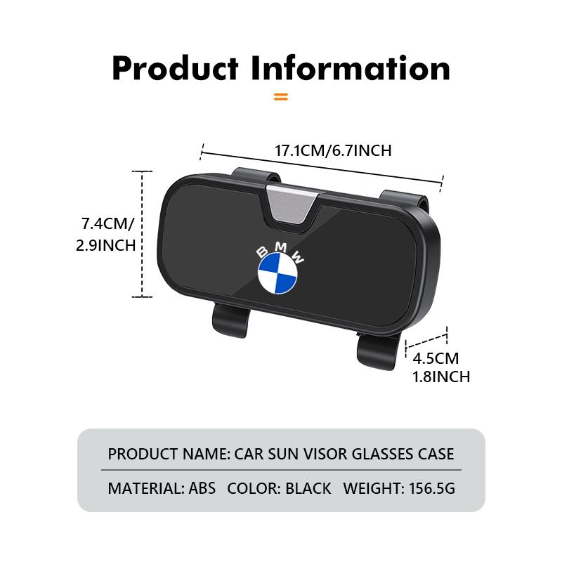 NYTB6 Car Glasses Holder Sun Visor Storage Box Cards Tickets Eyeglass Case For BMW M3 M5 X3 E93 F10 F20 F30 F40 F15 F25 F26 F31 F49