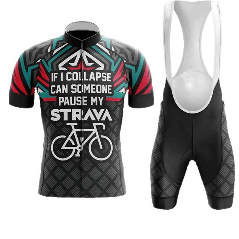 Mens Cycling Jersey Shorts Set Quick-Dry Performance Bike Apparel Road Training Racing