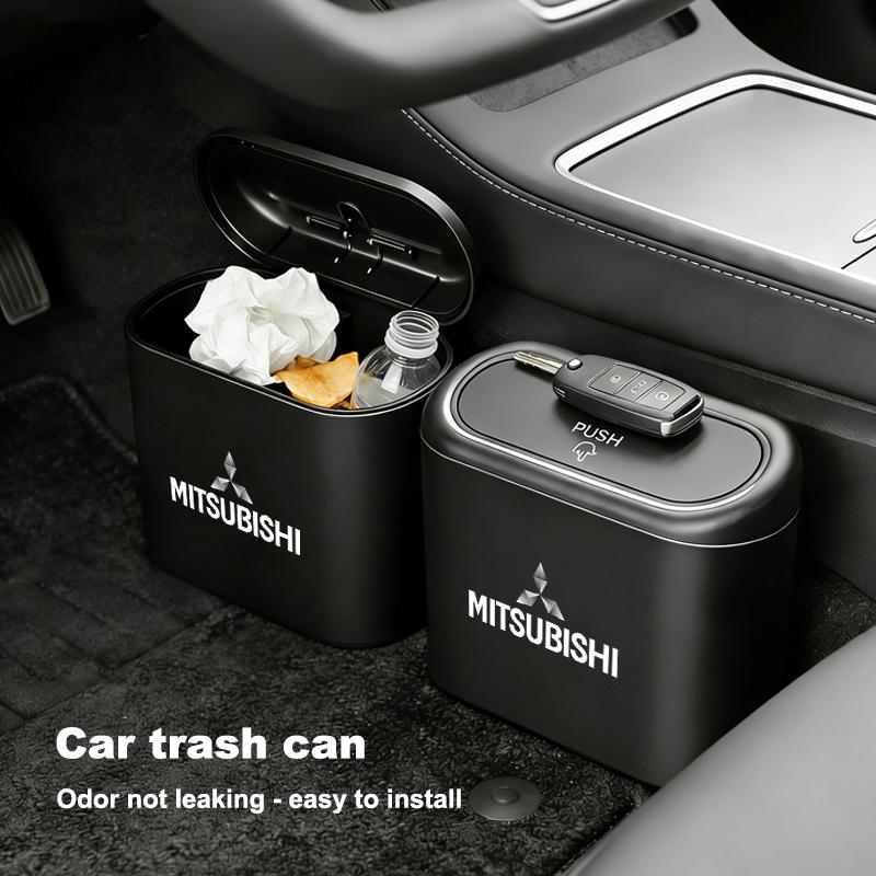Car Garbage Bin Storage Box Auto Interior Supplies For Mitsubishi EK Pajero Xpander Eclipse Cross ASX L200 Xforce Mirage Delica