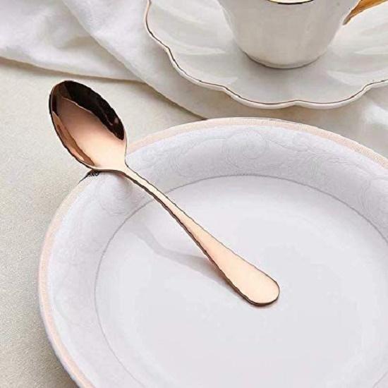 Набор столовых приборов из нержавеющей стали с зеркальной полировкой, покрытый розовым золотом, медный набор столового серебра, набор столовых приборов цвета розового золота