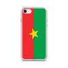 Coque iPhone - Drapeau Burkina Faso - iPhone SE 2020 - Souple - Multicolore - Silicone Transparent