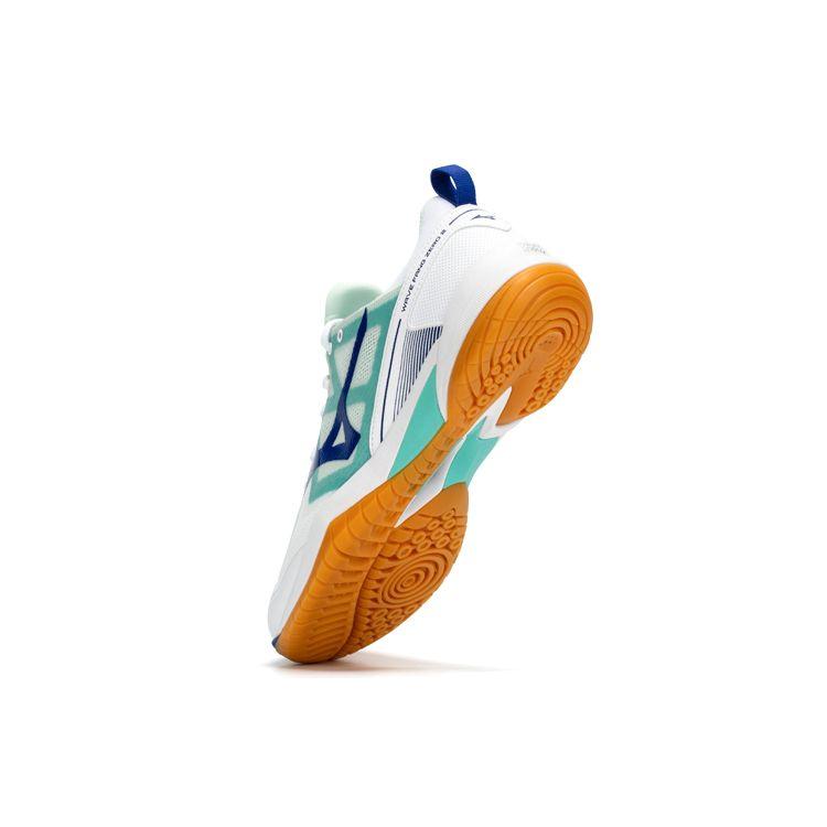 Mizuno Wave Fang Zero Non-Slip Durable Badminton Shoes Unisex Shoes White Green Blue 71GA219025