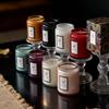 Elegant Embossed Glass Candle Set - Smokeless Soy Wax Aromatherapy for Home