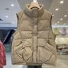 Winter Fashion Short Padded Vest Loose Sleeveless Coat for Petite Women Korean Style Outerwear