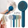 Pet Hair Removal Comb Cat Brush Self Cleaning Slicker Brush for Cats Dogs Hair Remover Scraper Pet Grooming Tool Cat Accessories