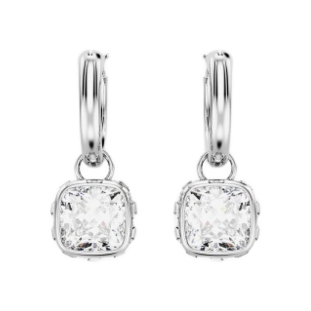Swarovski Stilla Water Drop Shaped Inlaid Decoration Rhodium Plated Earrings Women earrings Silver 5662919