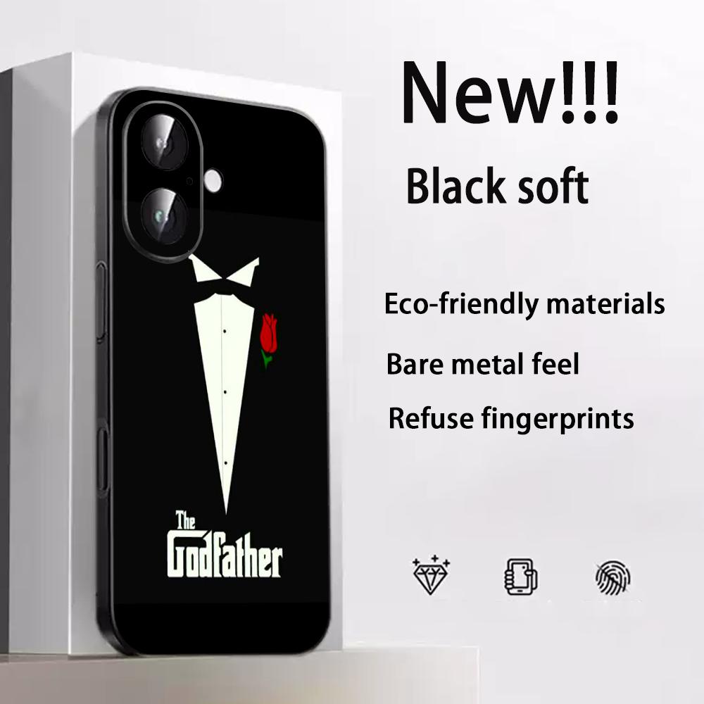 Крестный отец Классические кинопостеры Чехол для телефона Для iPhone 17 16 e 15 14 13 12 Plus Mini Pro Max Мягкий черный Ударопрочный чехол