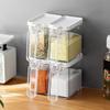 Multifunctional Stackable Kitchen Seasoning Container, Push-on Lid with Visible Sealing Lid Thickened Seasoning Container