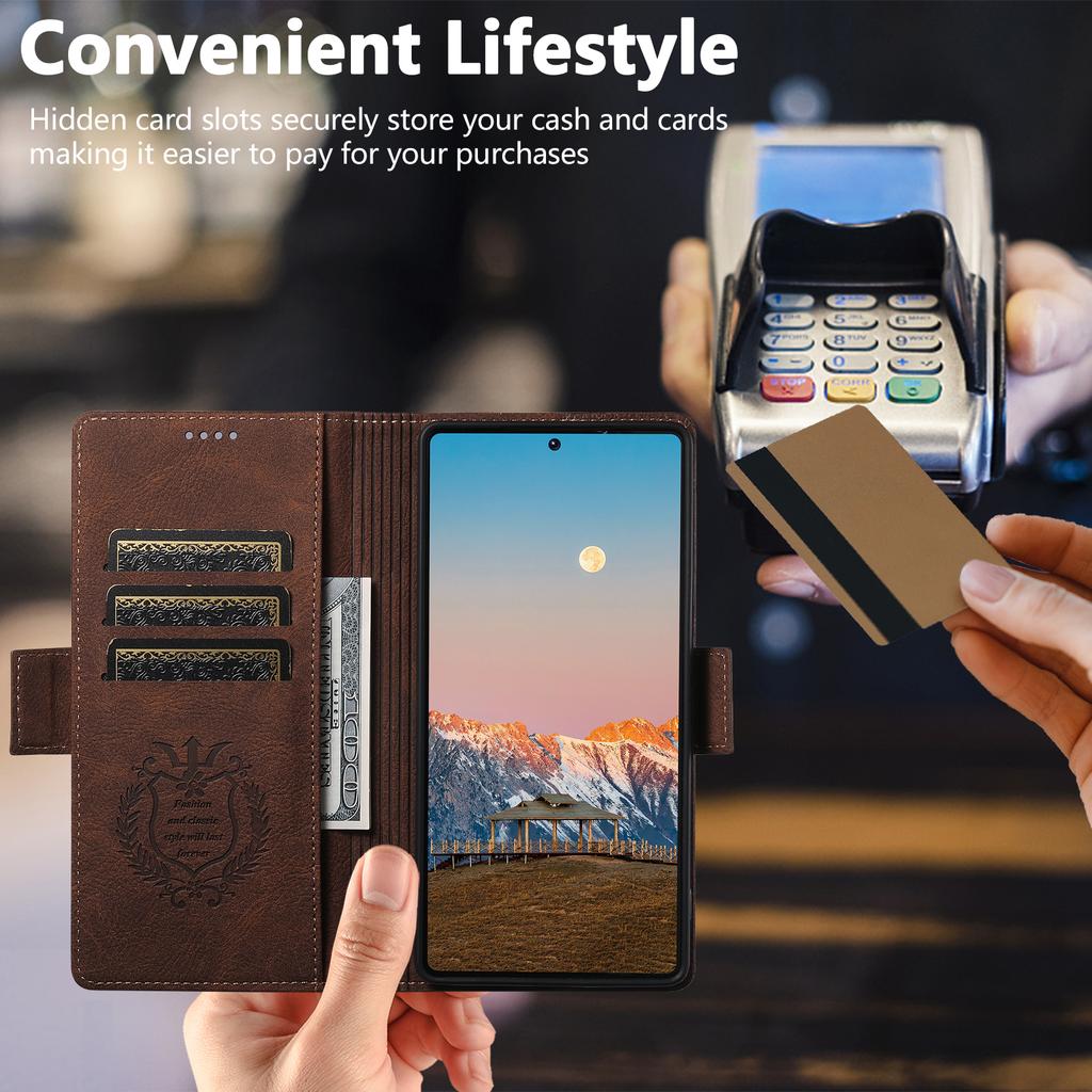 SUTENI J07 For Samsung Galaxy S25 Ultra Case Compatible with MagSafe Litchi Texture Leather Wallet Phone Cover