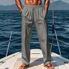 2025 Men's Hip Hop Breathable Linen Casual Loose Sports Pants