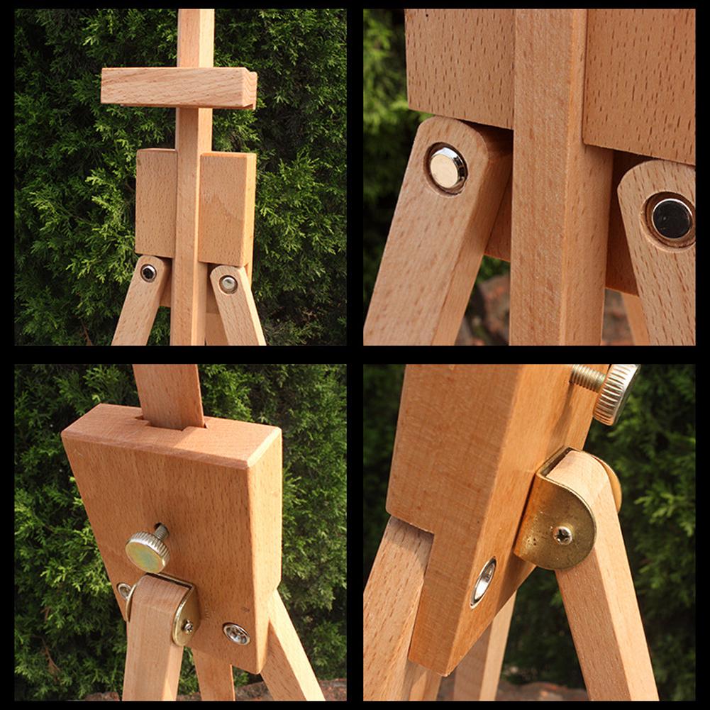 Небольшой настольный мольберт-подставка из бука, настольный свадебный фотодисплей, украшение, художественные принадлежности