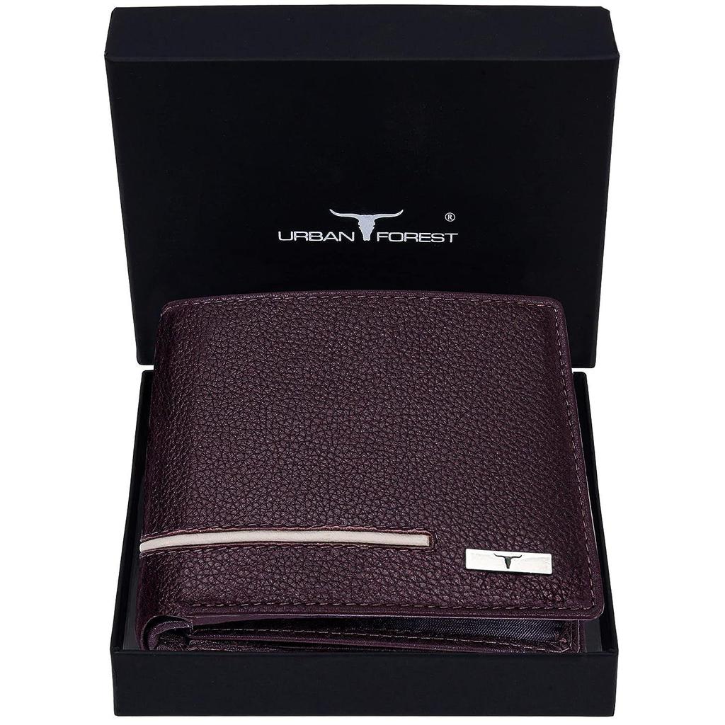 URBAN FOREST Stag Sand/Red Leather Wallet for Men