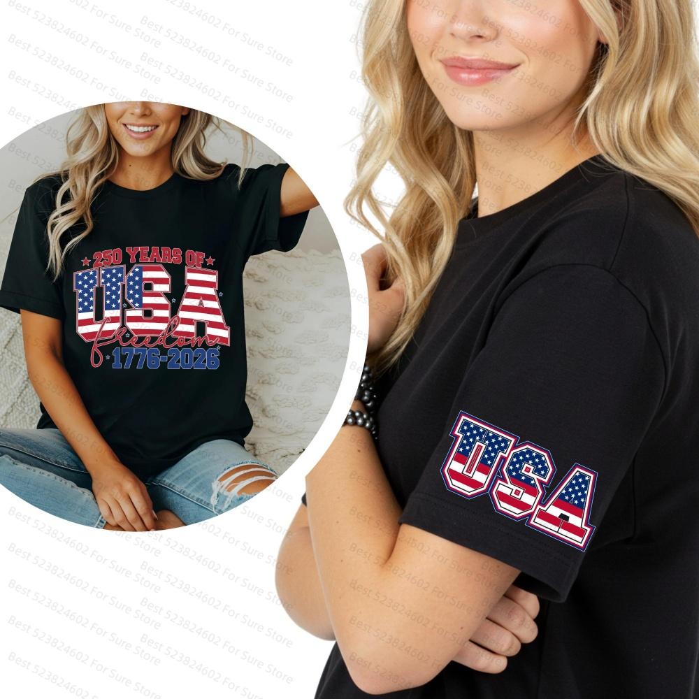 USA 250 Years Shirt Freedom 17762026 Shirt Patriotic America 250th Anniversary Shirt USA Sleeve Graphic Shirt Usa Women Tshirt