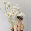 41.34 Inch Faux Papaver Rhoeas Artificial Flowers with Long Stem Realistic Fake Corn Poppies for Floor Standing Vase Home Indoor Decor Wedding Event