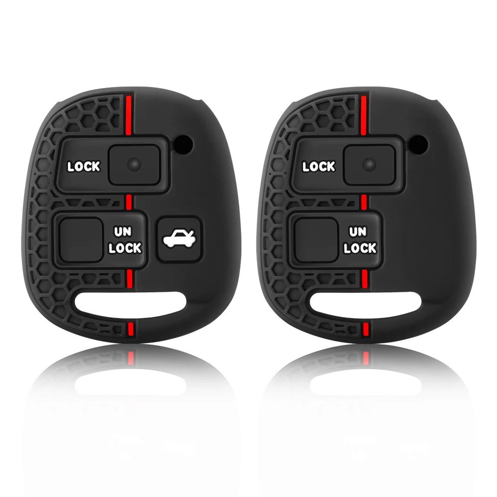 2 3 кнопки силиконовый чехол для автомобильного брелока чехол кожа для TOYOTA CAMRY RAV4 Corolla PRADO YARIS Tarago для LEXUS защитный брелок