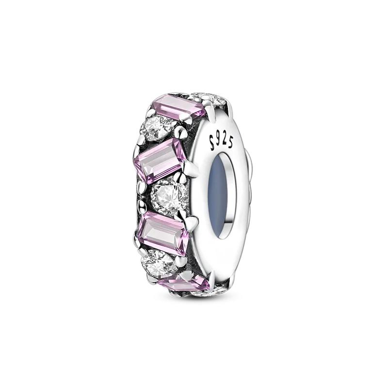 Lucky Clover Charms Bead Original Copper Inlaid Pink Zirconium Cute Pets Pendants Fit Bracelet Jewelry Lover Gift