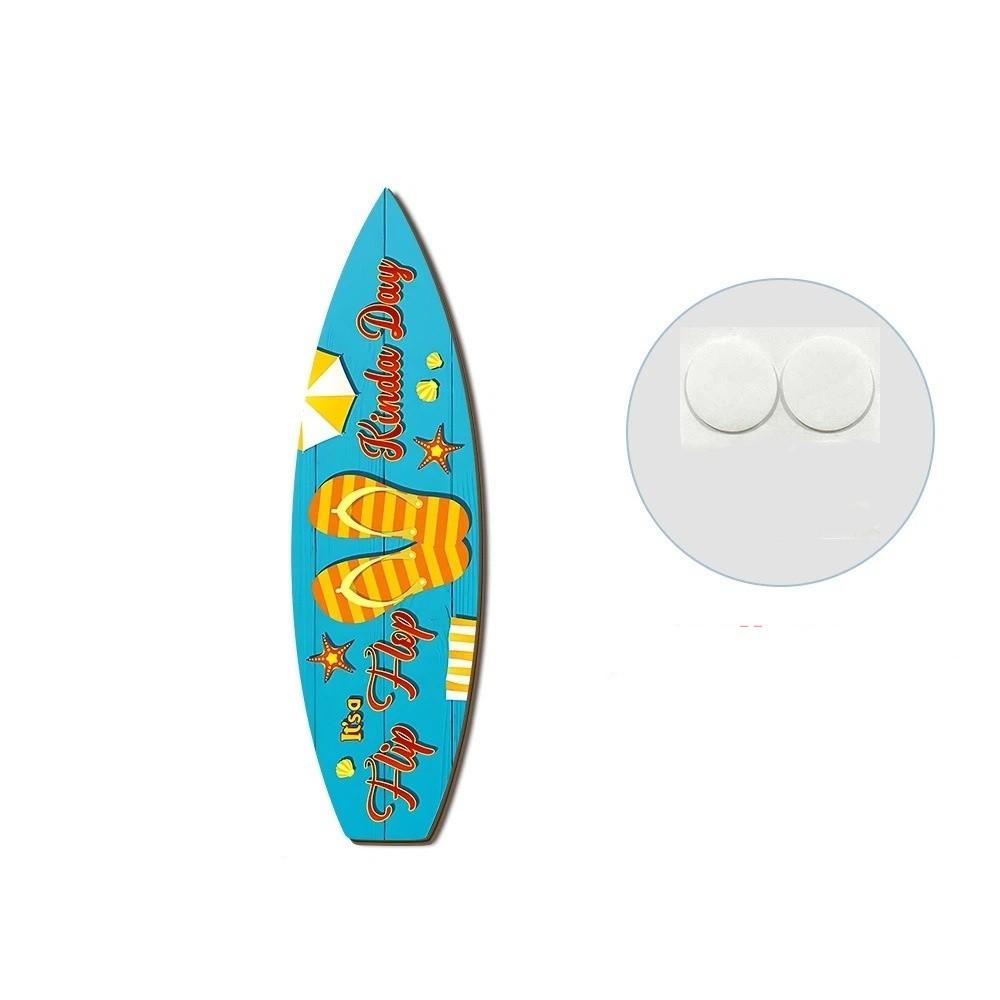 Retro Beach Surfboard Decor Colorful Wooden Surfboard Sign Funny Surfboard Ornaments Summer Home