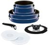 Tefal Кастрюля и сковорода Набор из 10 предметов со съемной ручкой и крышкой Ingenio Neo Gran Blue Premier Set 10 Только для газа L61492 Модель 2016 Огонь/Обогреватель