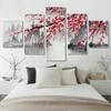 Chinese Style Plum Tree Canvas Painting, Home Decor Posters and Prints, Wall Art, Pictures for Living Room, Modern Decor, 5 PCs