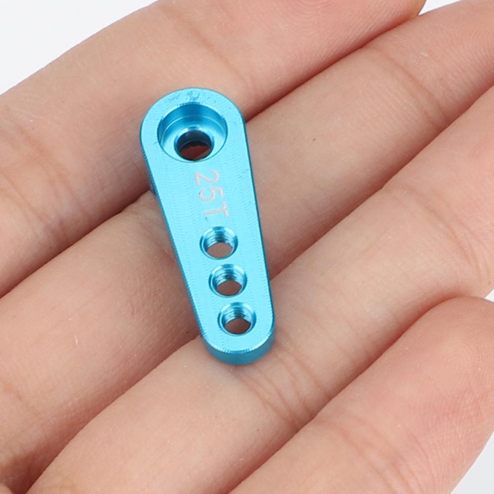 Aluminum Alloy RC Steering Servo Half Arm Horn 28.5mm 25T for 1/10 Truck (Blue)