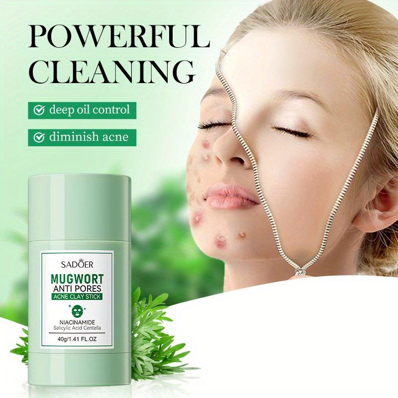 Чистая маска из полыни, палочка для лечения прыщей, крем для удаления черных точек, глубоко очищающая поры, осветляющая очищающая глиняная грязевая маска из полыни