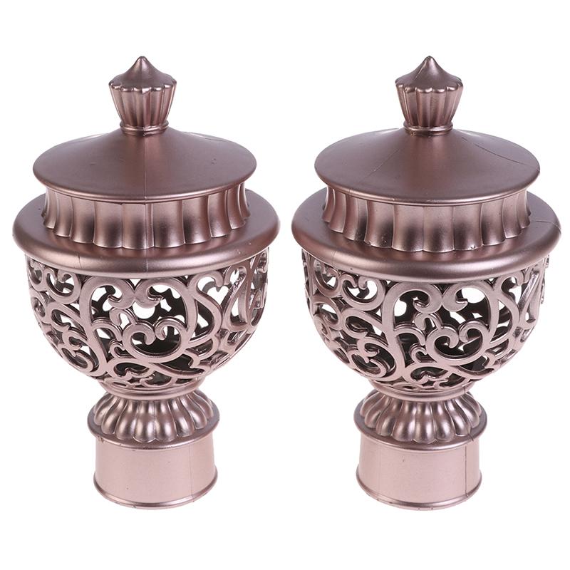 2 шт., наконечники для карнизов, 66 х 115 мм, пластиковые, винтажные, для стержня диаметром 28 мм