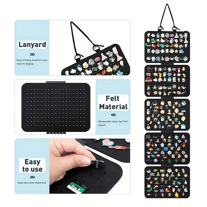 1 шт. Складной войлочный органайзер для украшений, настенный 5-уровневый дисплей для сережек, сумка для хранения ожерелий, браслетов