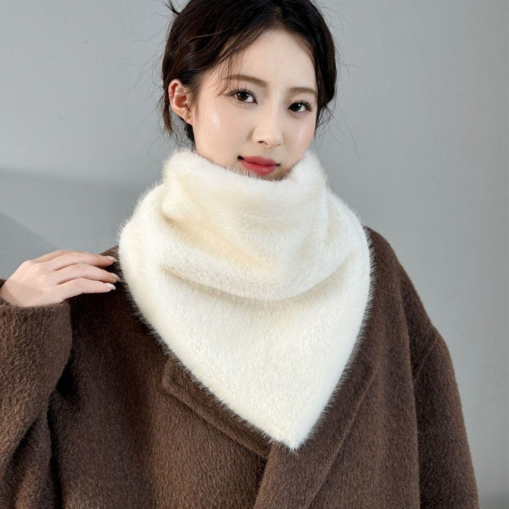 Soft Plush Faux Fur Scarf Faux Fur Faux Fur Neck Scarf New Triangle Neck Scarf Women