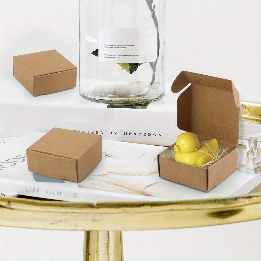 60 шт. Мини-картонные коробки, шкатулки для украшений, квадратные подарочные коробки, подарочная упаковочная коробка, крафт-коробки, подарочная упаковка для ювелирных изделий, ожерелья и колец