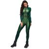 Зеленый инопланетный принт праздничная вечеринка бесшовный боди женский модный сексуальный комбинезон эластичная повседневная одежда косплей костюм комбинезон