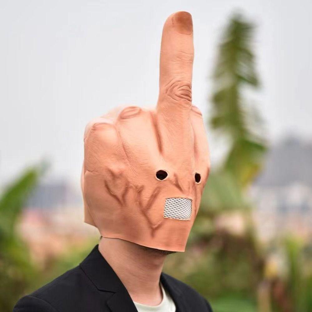 Vertical Middle Finger Despise Mask Give The Finger Spoof Headgear Props  Carnivals