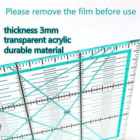 4 шт. акриловая линейка для квилтинга 4,5/6/9,5/12,5-дюймовая квадратная линейка для резки ткани с четкой маркировкой шаблон для проектов по шитью и рукоделию
