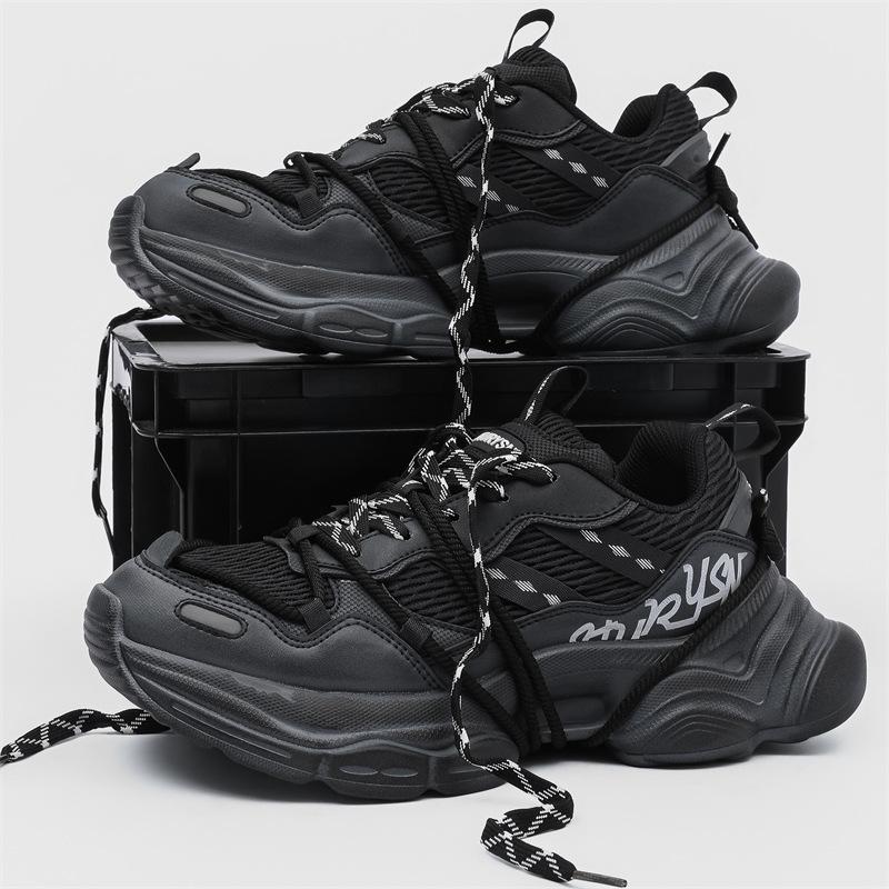 Пара кроссовок-пап новых летних дышащих сетчатых Париж старые с толстой подошвой увеличивающие рост повседневные спортивные туфли