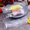 100PCS Plastic Ice Cream Bags Transparent Popsicle Bags Fridge Ice Bag
