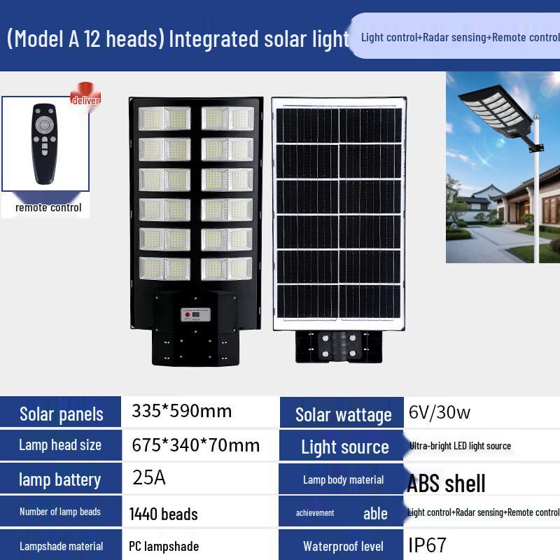OEING Solar Outdoor Sensor Street Light