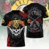 Guns N Roses 1985-2026 Тур 2026 3D Футболка – Официальная Эксклюзивная Футболка Рок-Группы