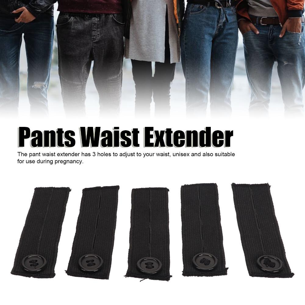 5pcs Elastic Cotton Waistband Extenders Adjustable Waistband Button Extenders For Men