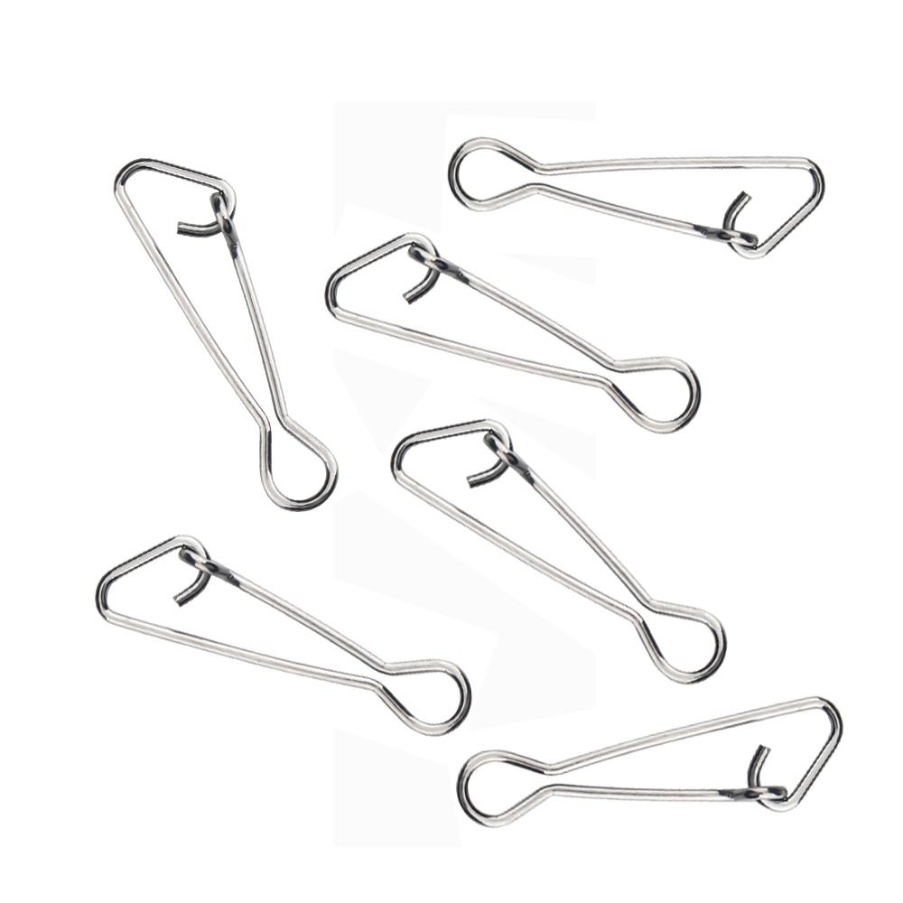 100pcs Stainless Steel Fishhook Line Lure Snap Fishing Rolling Swivels Rings  Fishing Tackle