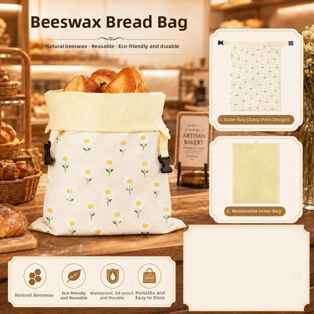 Reusable Beeswax Bread Bags Beeswax Coated Food Storage Bags Sourdough Bread Bags Cheese Storage