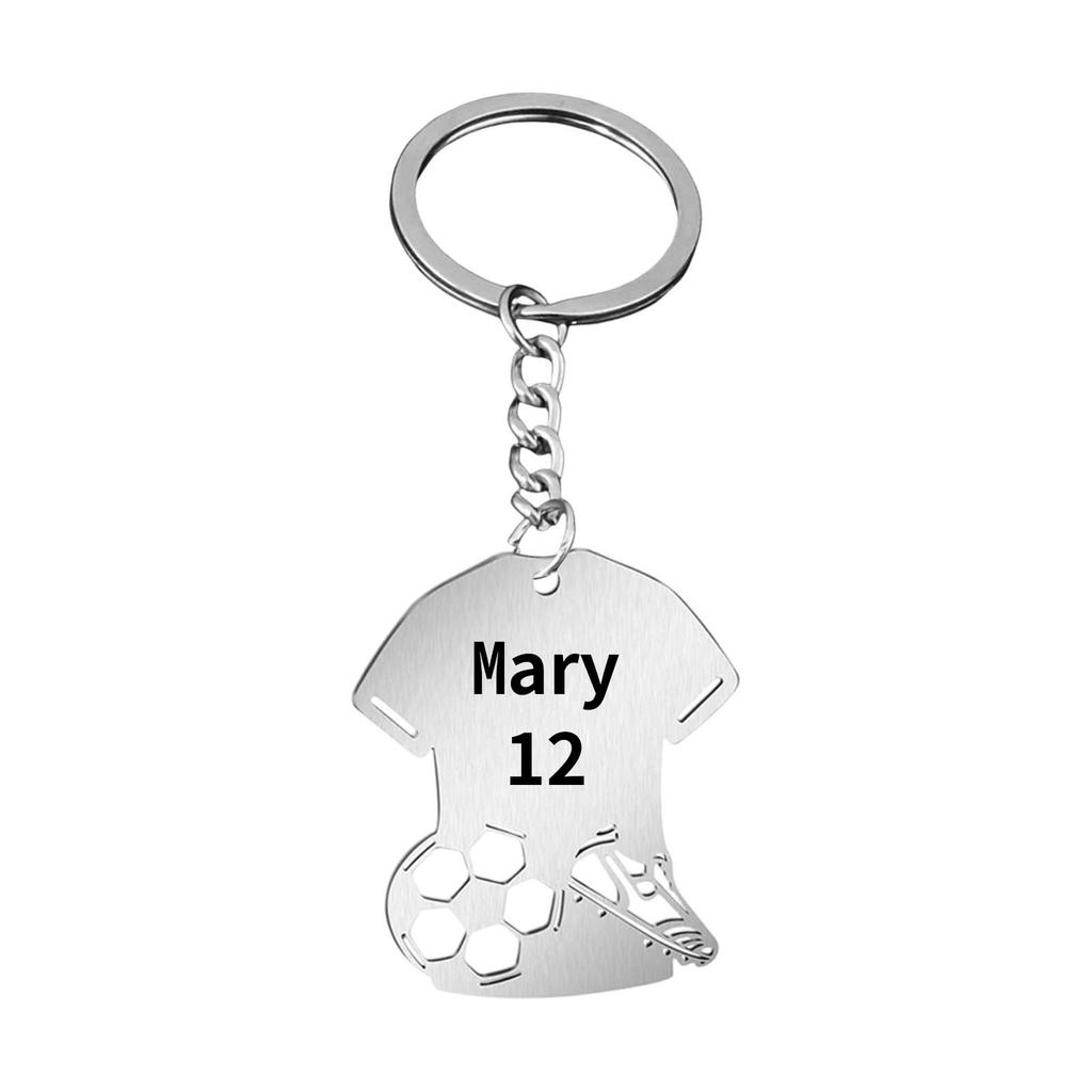 Personalized Name Number Keychain Custom Stainless Steel Keychain