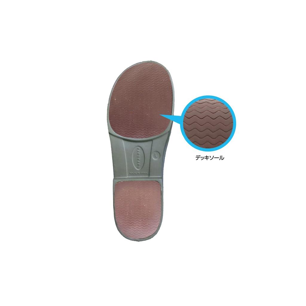 Hanshin Soji Karukaru Deck Boots Khaki M GC-377