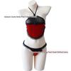 Christmas Mesh Lingerie Set: Halter Tie-Up Top & Doudou Panties