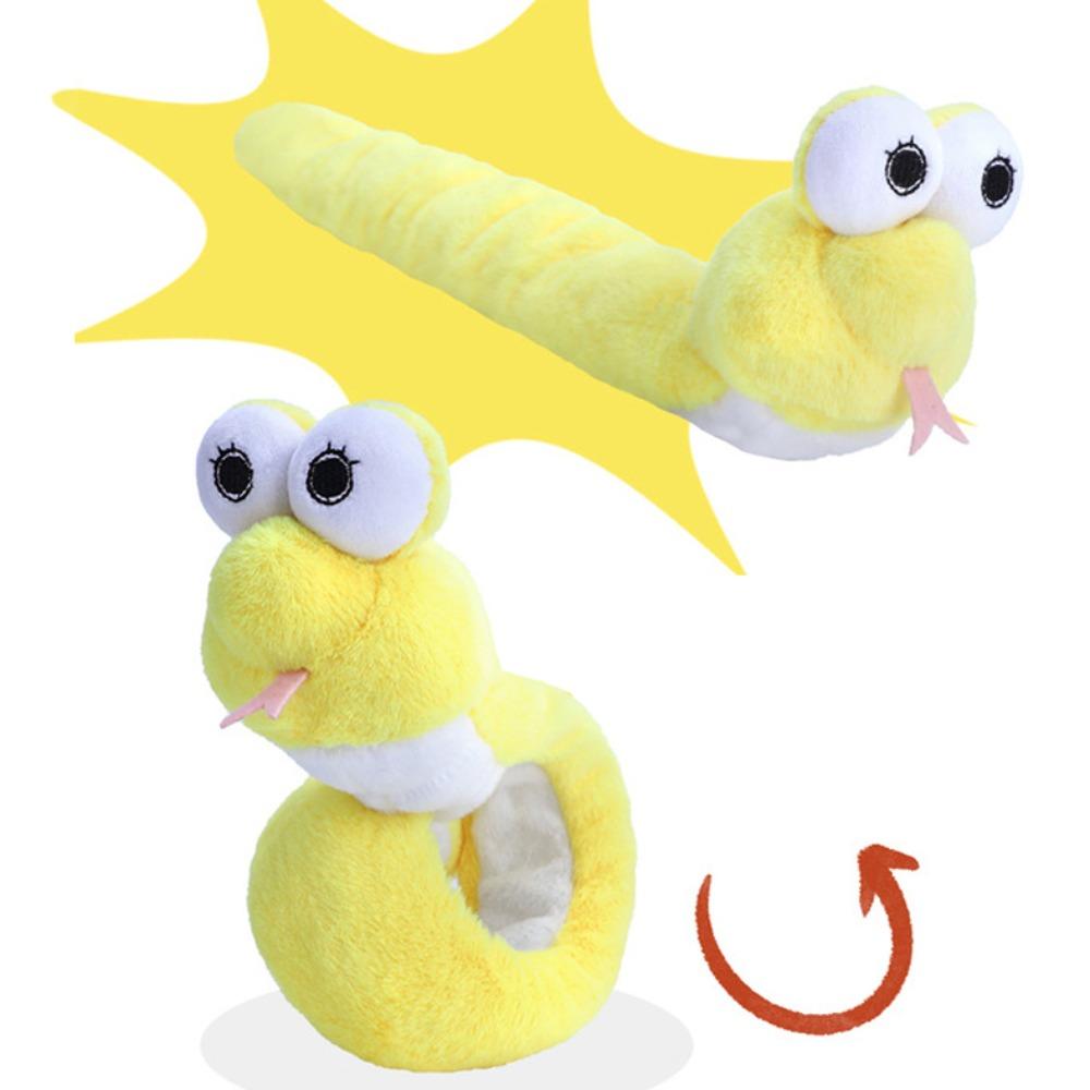 Wrist Style Plush Doll Slap Bracelet Simulation Snake Plush Wrist Band  Kids