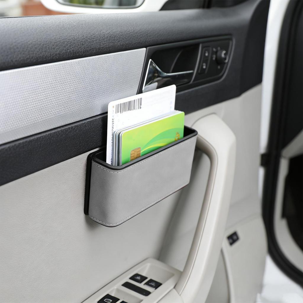 Adhesive Back Seat Organizer Space Saving Car Storage Box Vehicle Interior Organizer for Phone Key Card Sunglasses Accessories