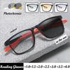New Fashion Photochromic Presbyopia Glasses Fashion Progressive Colored Lenses Anti-Blue Light Reading Glasses Sunglasses 2 In 1