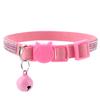Cute Cartoon Durable Shiny Comfortable Soft Pet Collar with Bell(Pink, S)