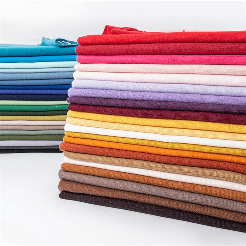 Solid Color Imitation Cashmere Scarf Women's Winter Warm Shawl Neck Scarves