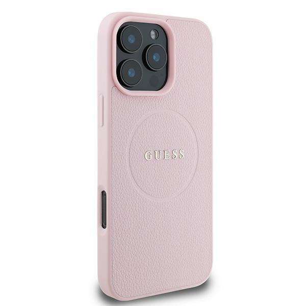 Guess Guhmp15Xpghsmmp Iphone 15 Pro Max6.7 Różowy/Pink Twarde Etui Teksturowany Pierścień Magsafe